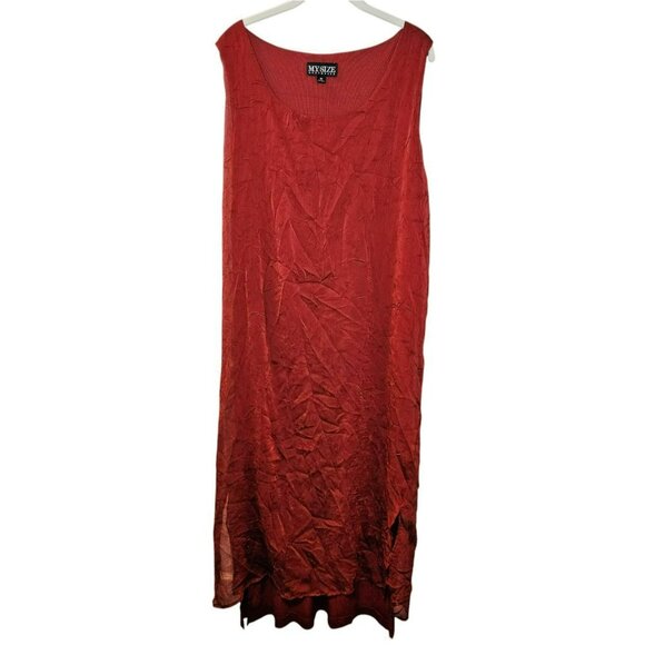 My Size Australia 18 Red Maxi Tank Dress Plus Size Long Stretch Knit – Excellent - Picture 3 of 6